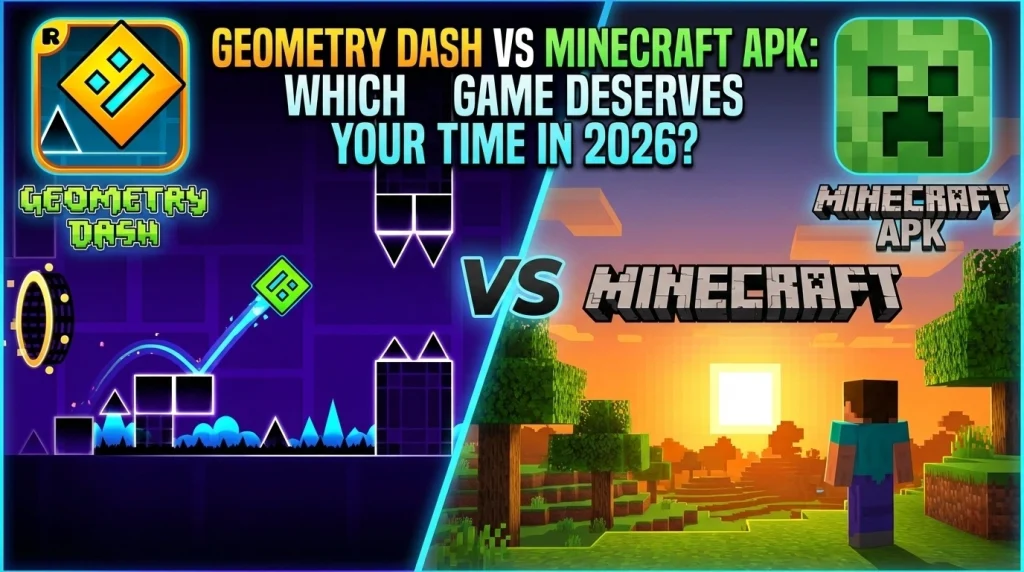 geometry dash vs minicraft apk 
guide in visual way